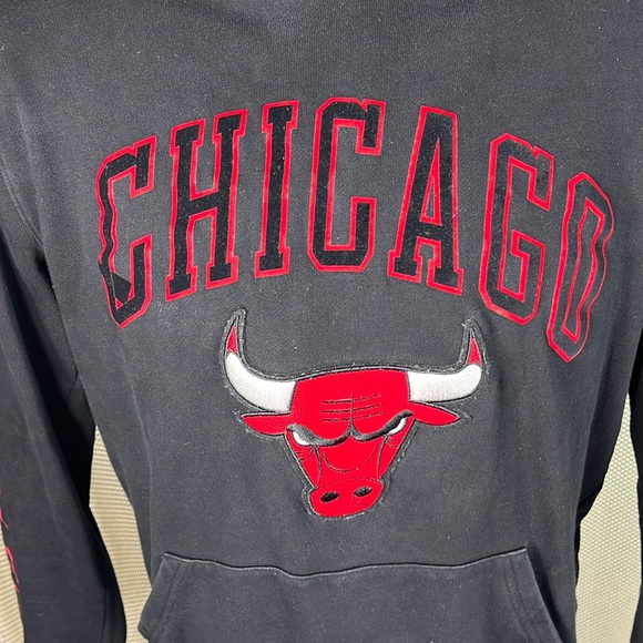 PRO Standard Chicago Bulls Velvet Lettering Embroidered Bulls Hoodie - Picture 7 of 16
